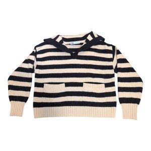 Zara Navy and Cream Striped Nautical Sweater